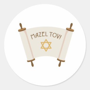 Sticker Rond Mazel Tov