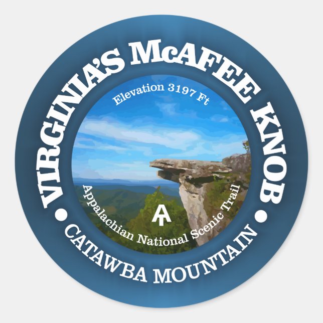 Sticker Rond McAfee Knob (Devant)