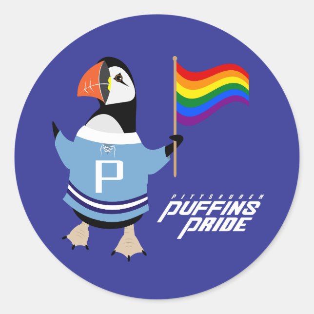 Sticker Rond McGuffin Puffin Pride (Devant)