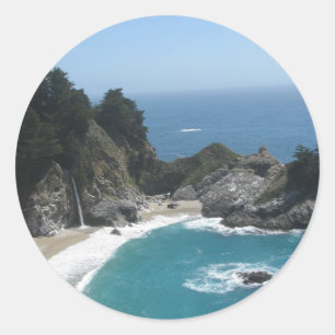Sticker Rond McWay Falls - Big Sur