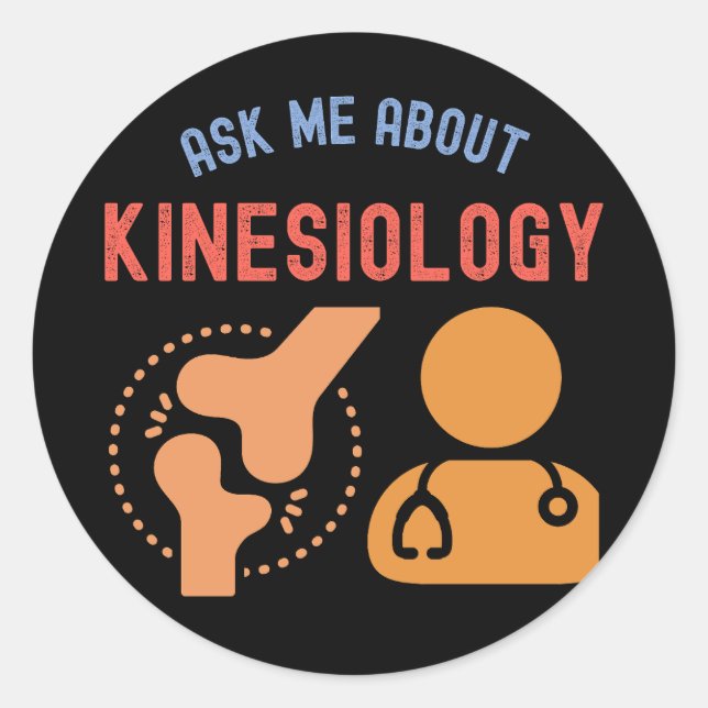 Sticker Rond Me Demander À Propos De Kinesiologie, Kinesiologis (Devant)
