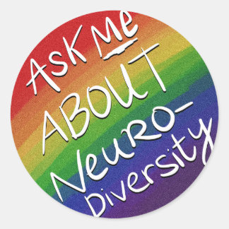 Sticker Rond Me questionner sur la neurodiversité