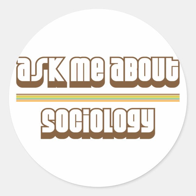 Sticker Rond Me questionner sur la sociologie (Devant)