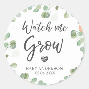 Sticker Rond Me regarder grandir Plante Favoriser Douche Plante