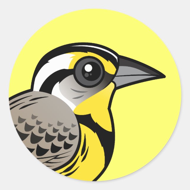 Sticker Rond Meadowlark occidental (Devant)