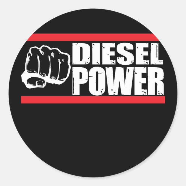 Sticker Rond Mécanique de camion diesel Turbo (Devant)