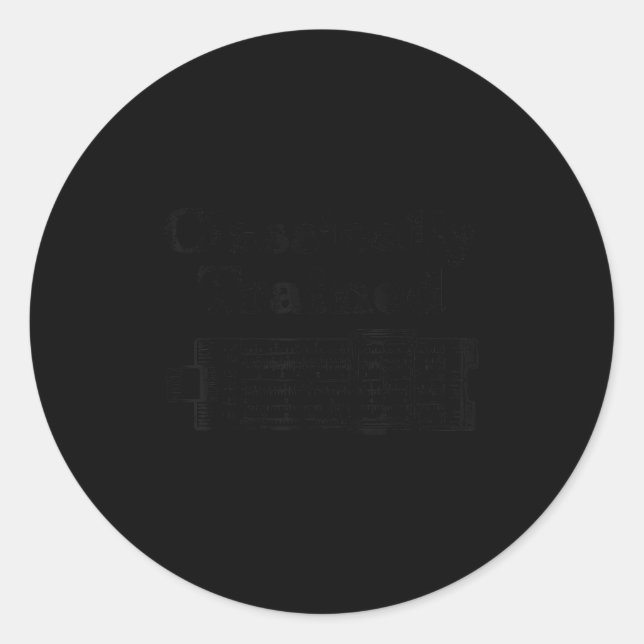 Sticker Rond Mechanical Og Clically Trained Slide Rule Calculat (Devant)