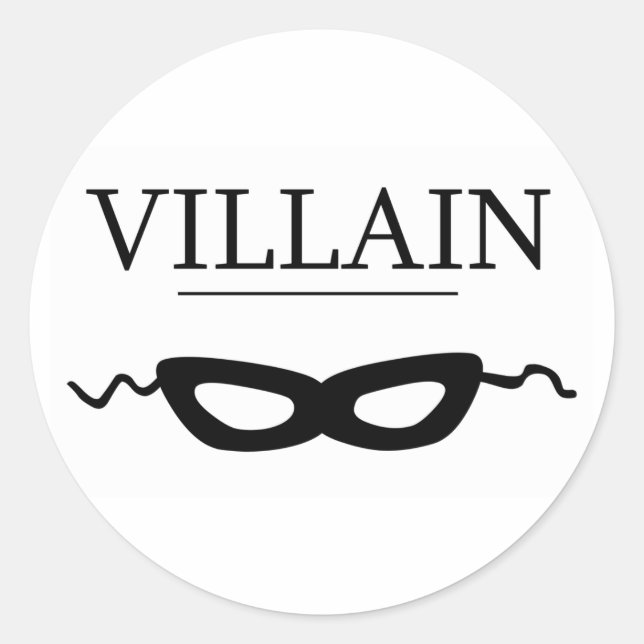 Sticker Rond Méchant (Devant)