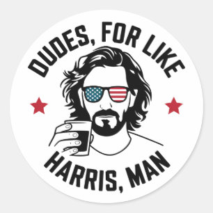 Sticker Rond Mecs Pour Comme Harris Man White Dudes Pour Harris