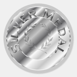 Sticker Rond Médaille d'argent