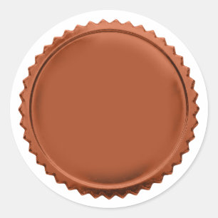 Sticker Rond Médaille de récompense en étoile en feuille de cui