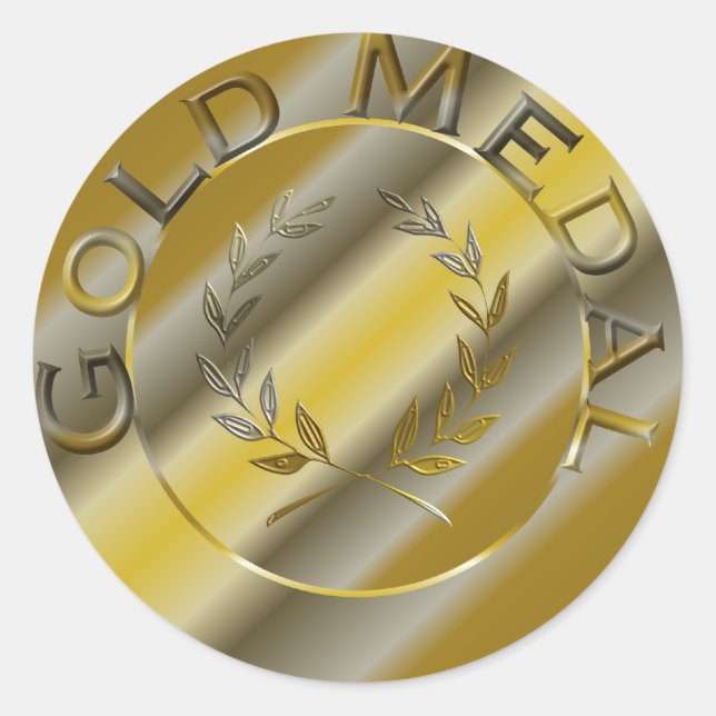 Sticker Rond Médaille d'or (Devant)