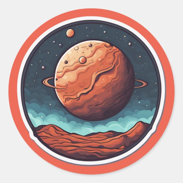 Sticker Rond Médaille du meilleur Astronaunt du monde (Devant)