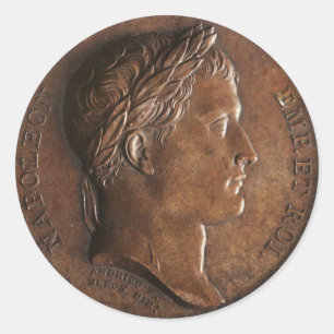 Sticker Rond Médaille Napoléon Bonaparte