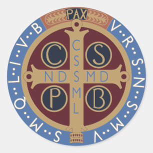 Sticker Rond Médaille Saint Benoît