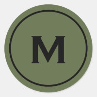 Médaillon de monogramme classique minimaliste d'ol