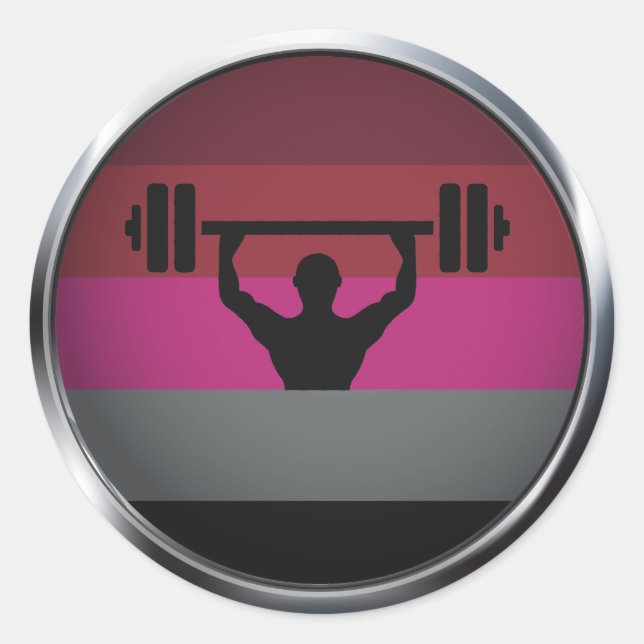 STICKER ROND MÉDALLION MUSCLE FIDE (Devant)