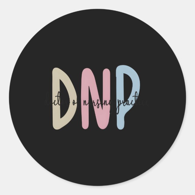 Sticker Rond Médecin De Pratique En Soins Infirmiers Appréciati (Devant)