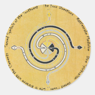 Sticker Rond Médecine 1 de serpent