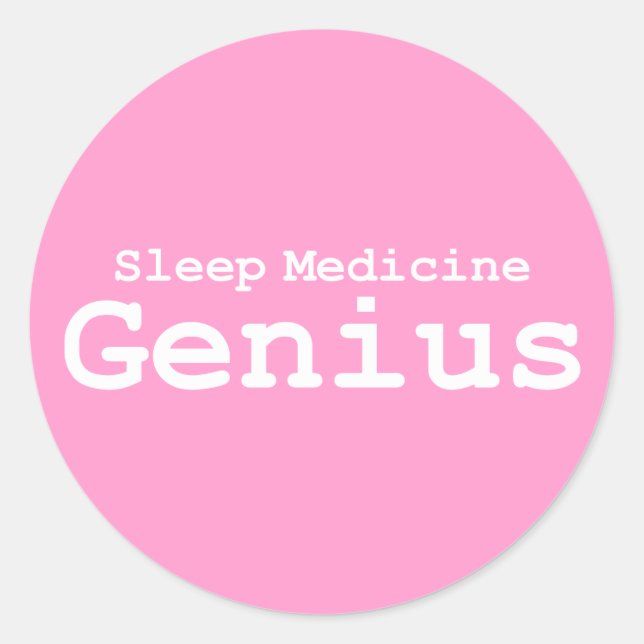 Sticker Rond Médecine du sommeil Cadeaux de génie (Devant)