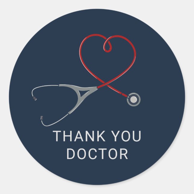 Sticker Rond Médecins de Merci - Travailleurs de première ligne (Devant)