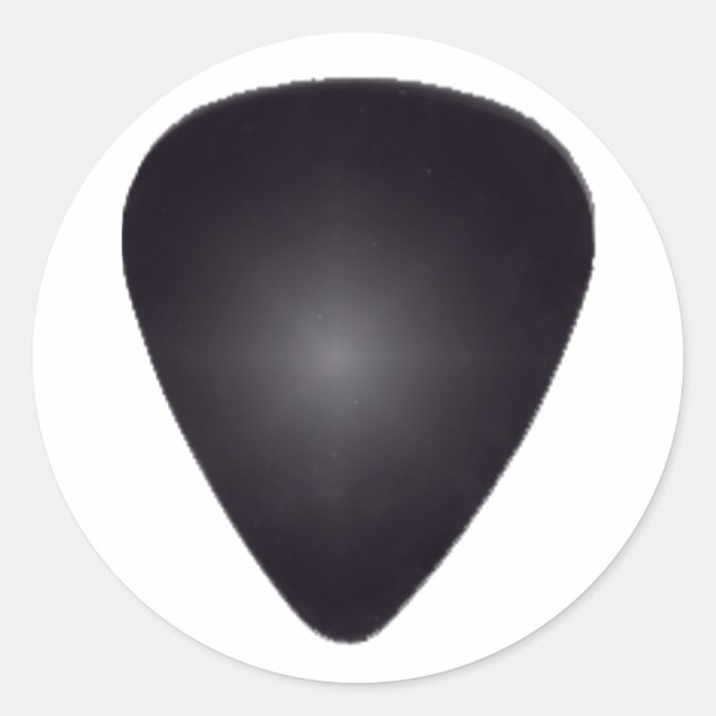 Sticker Rond Médiator pour guitare (Devant)