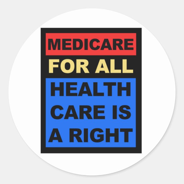 Sticker Rond Medicare for All - La santé est un droit (Devant)