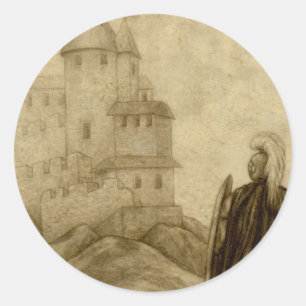 Sticker Rond Médiéval