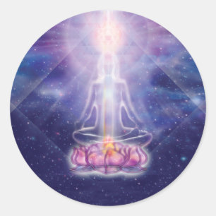 Sticker Rond méditateur