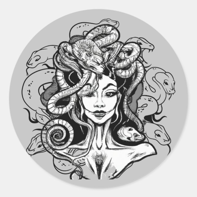 Sticker Rond Medusa (Devant)