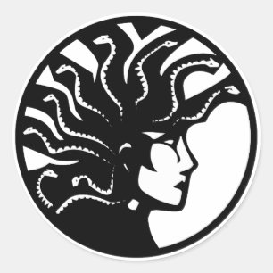 Sticker Rond Medusa