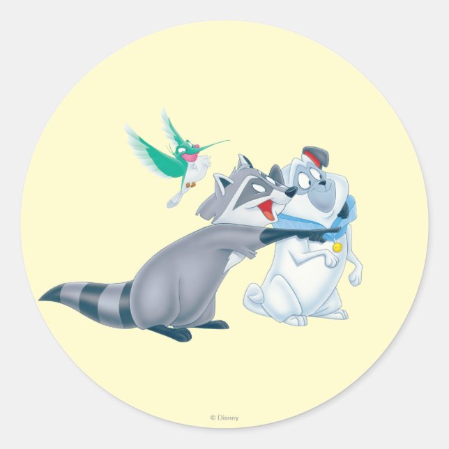 Sticker Rond Meeko & Amis (Devant)