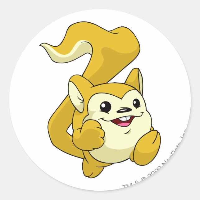 Sticker Rond Meerca Jaune (Devant)