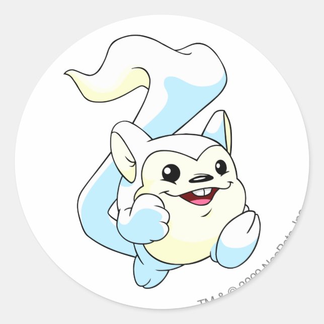 Sticker Rond Meerca White (Devant)