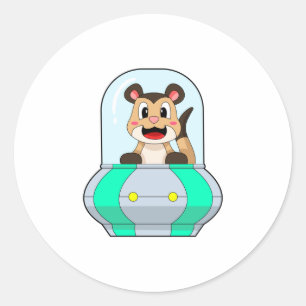 Sticker Rond Meerkat