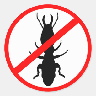 Sticker Rond Méfiez-vous des Termites