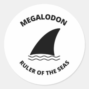 Sticker Rond Megalodon