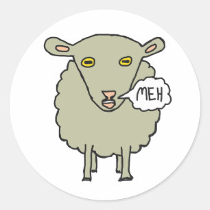 Sticker Rond Meh Sheep