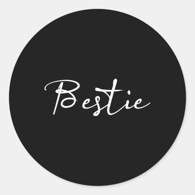 Sticker Rond Meilleur Ami Bff Et Bestie (Devant)
