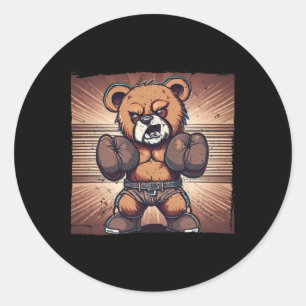 Sticker Rond Meilleur art de boxe pour enfants hommes femmes ga
