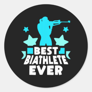 Sticker Rond Meilleur Biathlète Toujours Sport Biathlon Biathlo