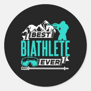 Sticker Rond Meilleur Biathlète Toujours Sport Biathlon Biathlo