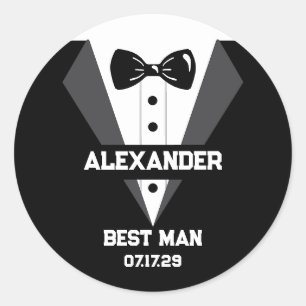 Sticker Rond Meilleur cadeau homme avec nom personnalisé et dat