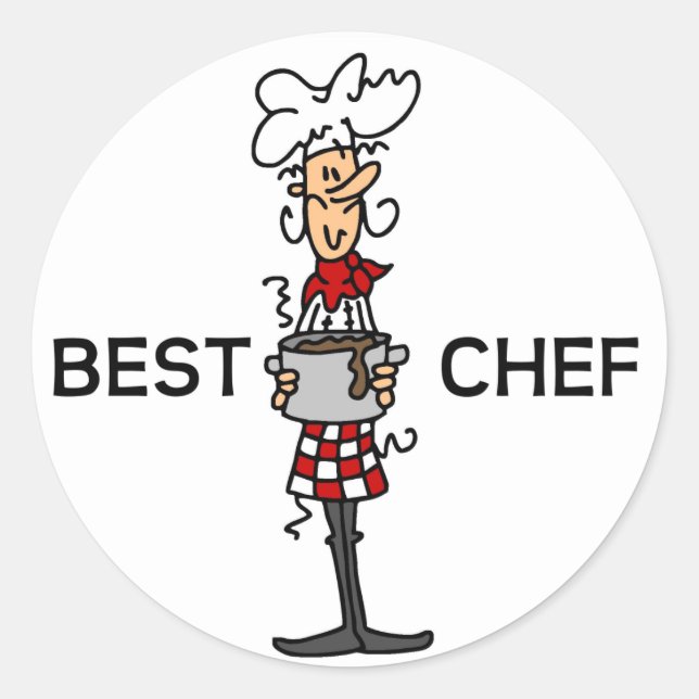Sticker Rond Meilleur chef (Devant)