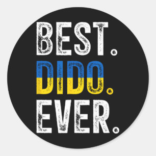 Sticker Rond Meilleur Dido jamais Grand-père ukrainien Papy Ukr