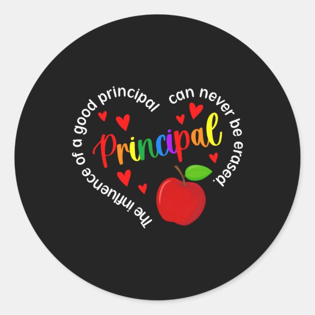 Sticker Rond Meilleur directeur d'école (Devant)