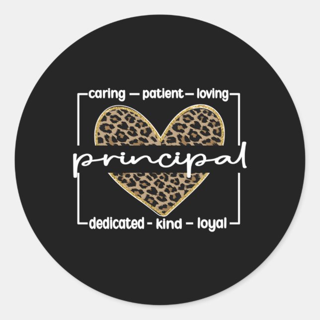 Sticker Rond Meilleur directeur principal de l'école d'apprécia (Devant)