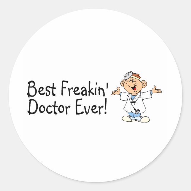 Sticker Rond Meilleur Docteur Feakin (Devant)