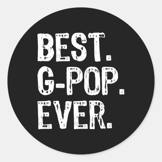 Sticker Rond Meilleur G-pop Ever Cool de famille Funny Gpop (Devant)