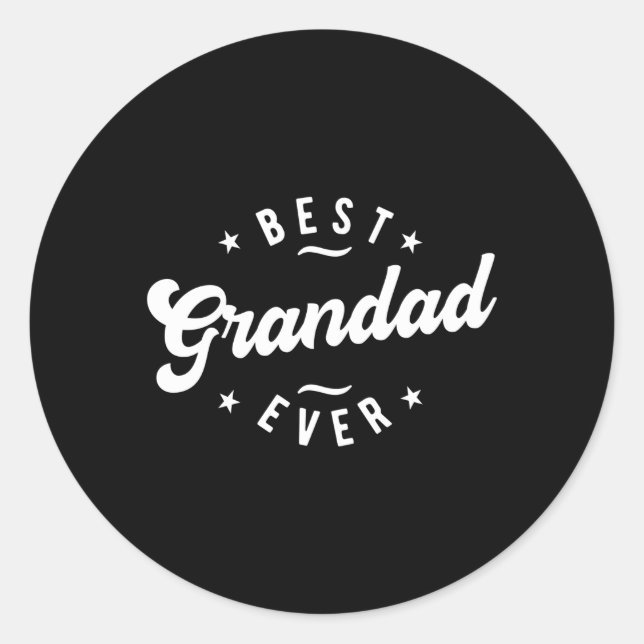 Sticker Rond Meilleur Grand-Père (Devant)